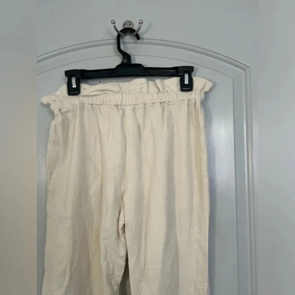 HATCH Collection Paperbag Beige Lightweight Cotton Pants size 0 - Picture 5 of 7